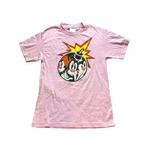 The Hundreds X Animaniacs Shirt Womens Small Pink AniAdam Bomb Streetwear Ladies